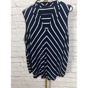 Blue and White Nautical Oversized Tunic 1X